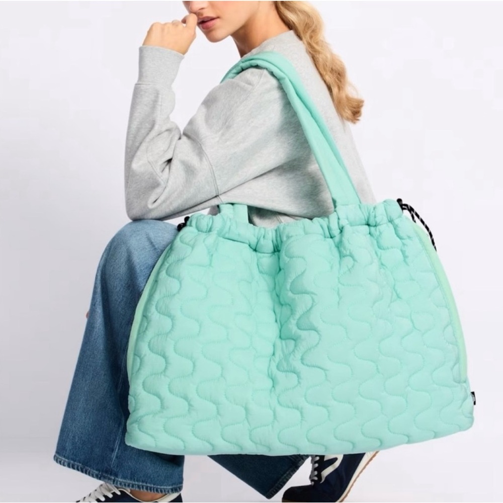 FP Movement by Free People Quilted Cloud 9 Tote Color Pistachio $78 NWT